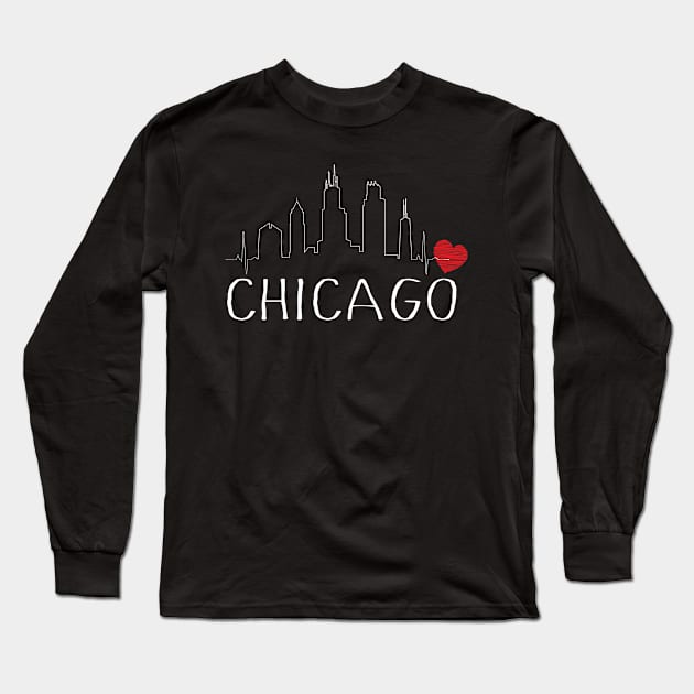 Chicago Lifeline (white) Long Sleeve T-Shirt by jenni_knightess